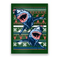 Santa Shark Ugly Christmas Sweater Poster