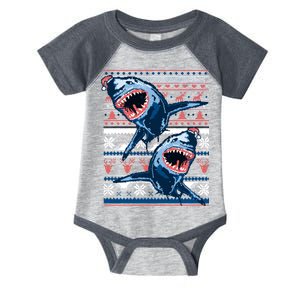 Santa Shark Ugly Christmas Sweater Infant Baby Jersey Bodysuit