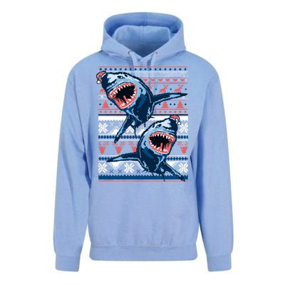 Santa Shark Ugly Christmas Sweater Unisex Surf Hoodie