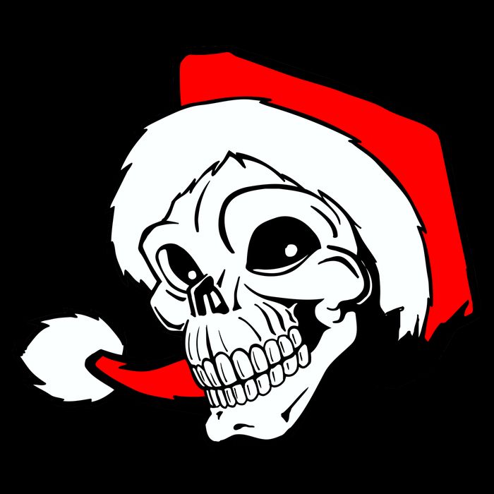 Santa Skull Zip Tote Bag