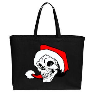 Santa Skull Cotton Canvas Jumbo Tote