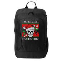 Santa Skull Candy Cane Ugly Christmas Sweater City Backpack