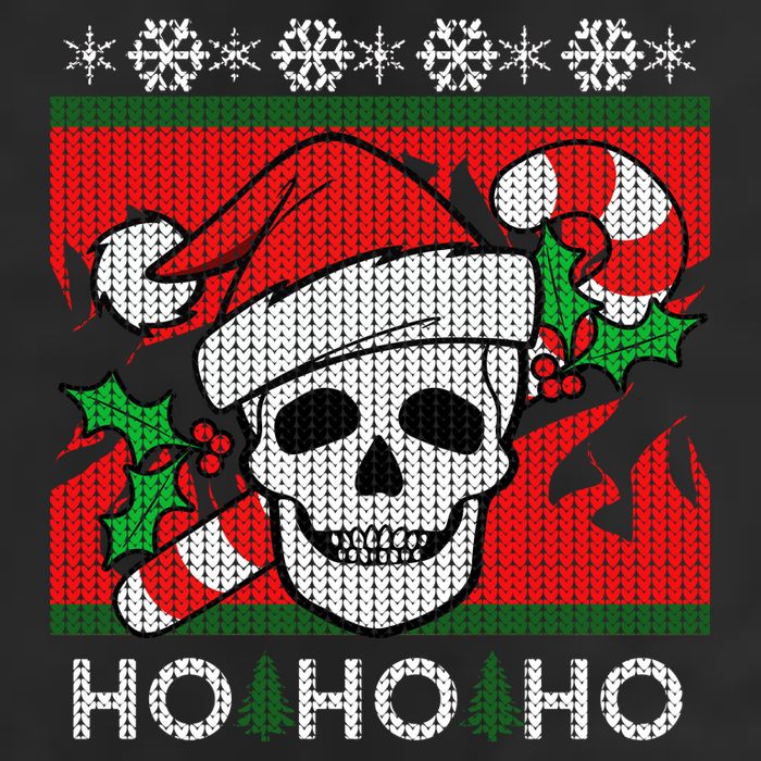 Santa Skull Candy Cane Ugly Christmas Sweater 11oz C Handle Ceramic Mug