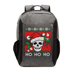 Santa Skull Candy Cane Ugly Christmas Sweater Vector Backpack