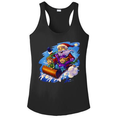 Santa Sleigh Ladies PosiCharge Competitor Racerback Tank