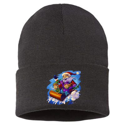 Santa Sleigh Sustainable Knit Beanie