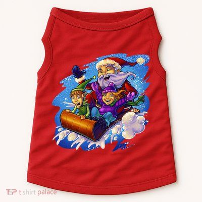 Santa Sleigh Doggie Tank