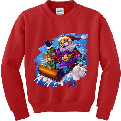 Santa Sleigh Kids Sweatshirt