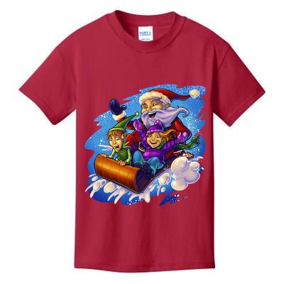 Santa Sleigh Kids T-Shirt