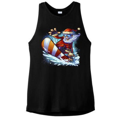 Santa Snowboard Ladies PosiCharge Tri-Blend Wicking Tank