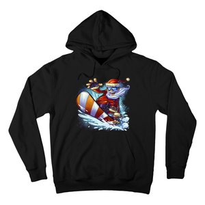 Santa Snowboard Hoodie