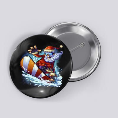 Santa Snowboard Button