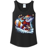 Santa Snowboard Ladies Essential Tank