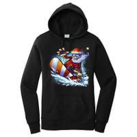 Santa Snowboard Women's Pullover Hoodie