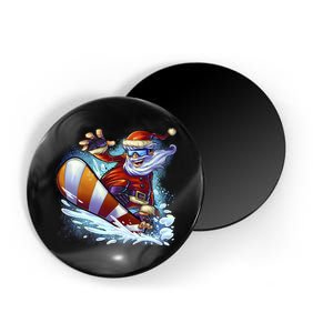 Santa Snowboard Magnet