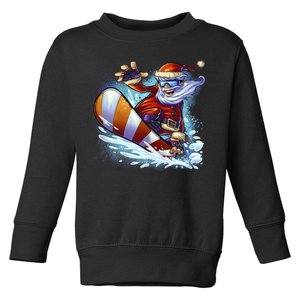 Santa Snowboard Toddler Sweatshirt