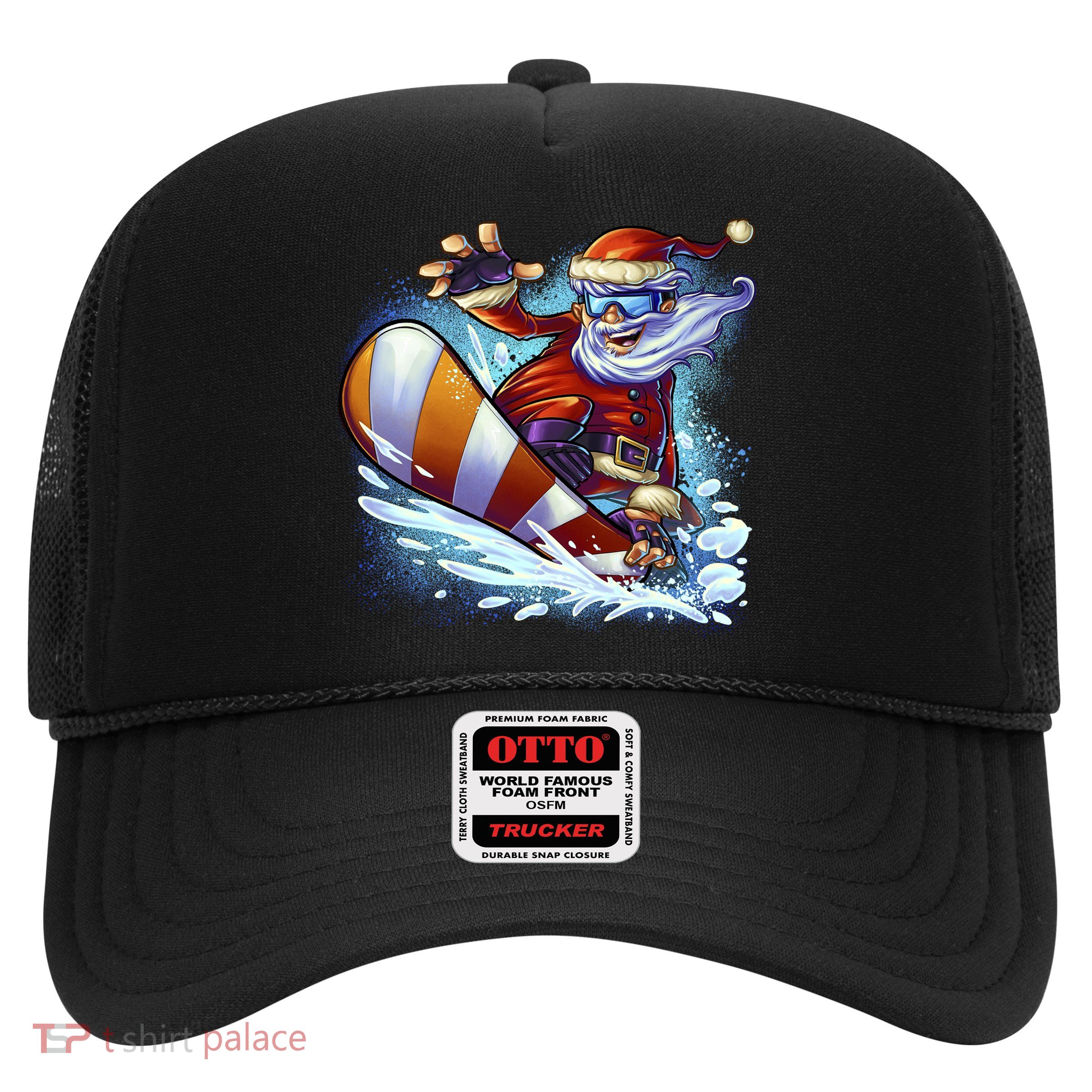 Santa Snowboard Trucker Hat