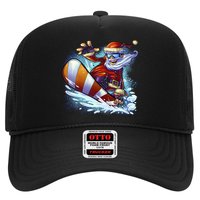 Santa Snowboard Trucker Hat