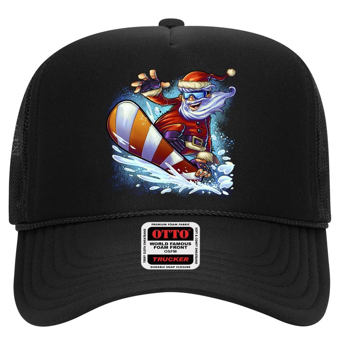 Santa Snowboard Trucker Hat