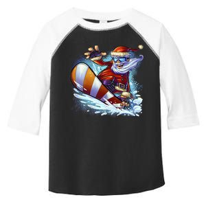 Santa Snowboard Toddler Fine Jersey T-Shirt