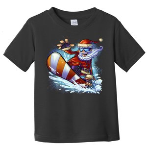 Santa Snowboard Toddler T-Shirt