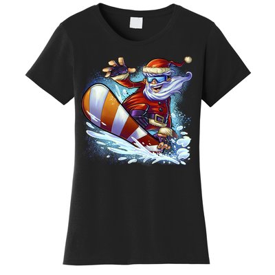 Santa Snowboard Women's T-Shirt