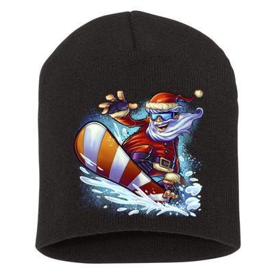 Santa Snowboard Short Acrylic Beanie