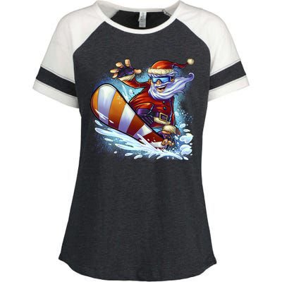 Santa Snowboard Enza Ladies Jersey Colorblock Tee