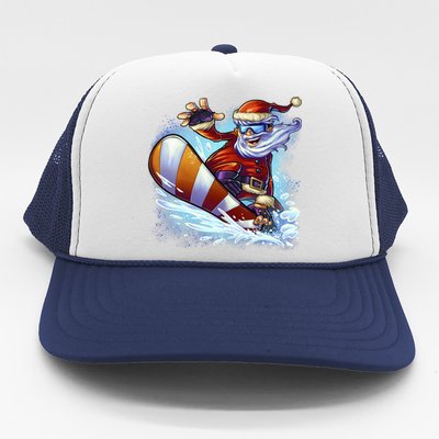 Santa Snowboard Trucker Hat