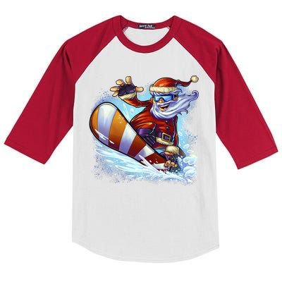 Santa Snowboard Kids Colorblock Raglan Jersey