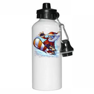 Santa Snowboard Aluminum Water Bottle