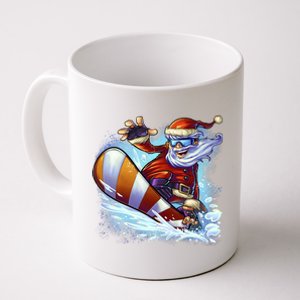 Santa Snowboard Coffee Mug