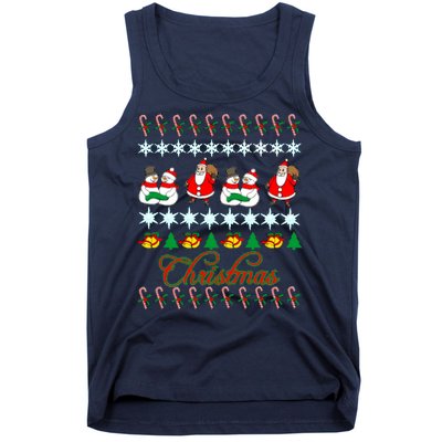 Santa Snowman Ugly Christmas Sweater Tank Top