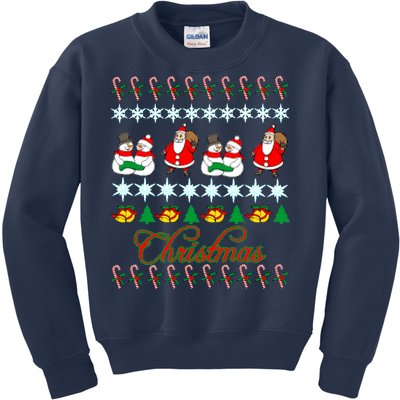 Santa Snowman Ugly Christmas Sweater Kids Sweatshirt