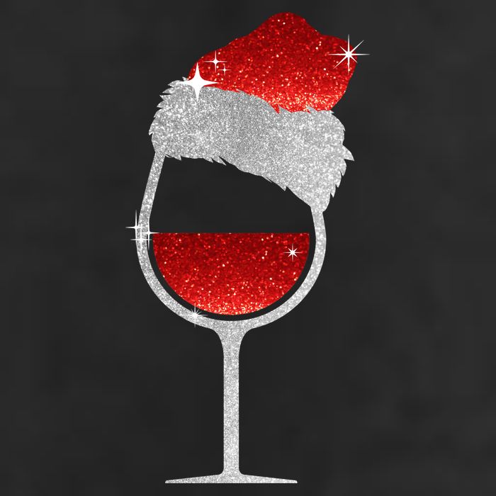 Santa Sparkly Wine Glass Adult Drive Performance Visor