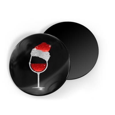 Santa Sparkly Wine Glass Magnet