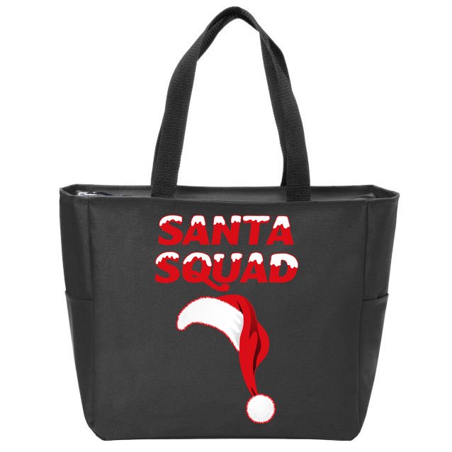 Santa Squad Zip Tote Bag