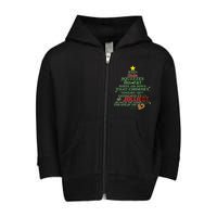 Santa Squeezes Down The Chimney Toddler Zip Fleece Hoodie