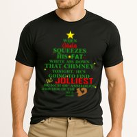 Santa Squeezes Down The Chimney Performance Shirt