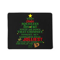 Santa Squeezes Down The Chimney Mousepad