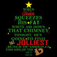 Santa Squeezes Down The Chimney Baby Bodysuit