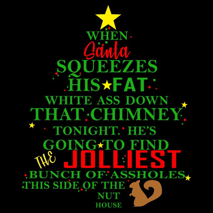 Santa Squeezes Down The Chimney Baby Bodysuit