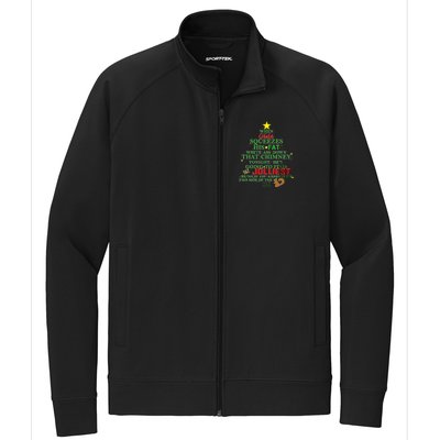 Santa Squeezes Down The Chimney Stretch Full-Zip Cadet Jacket