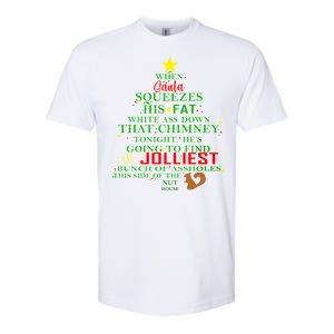 Santa Squeezes Down The Chimney Softstyle CVC T-Shirt