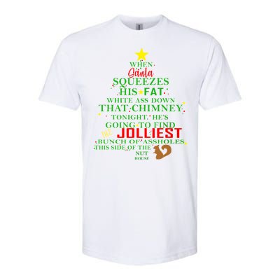 Santa Squeezes Down The Chimney Softstyle CVC T-Shirt