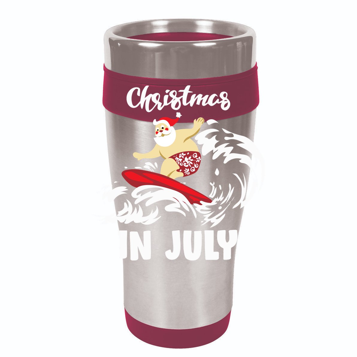 Santa Surfing Christmas In July Doggie Tank