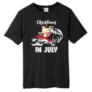 Santa Surfing Christmas In July Tall Fusion ChromaSoft Performance T-Shirt