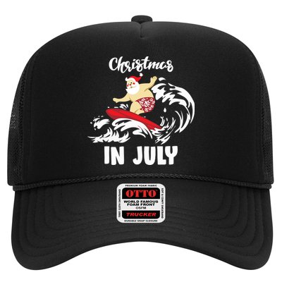 Santa Surfing Christmas In July Trucker Hat