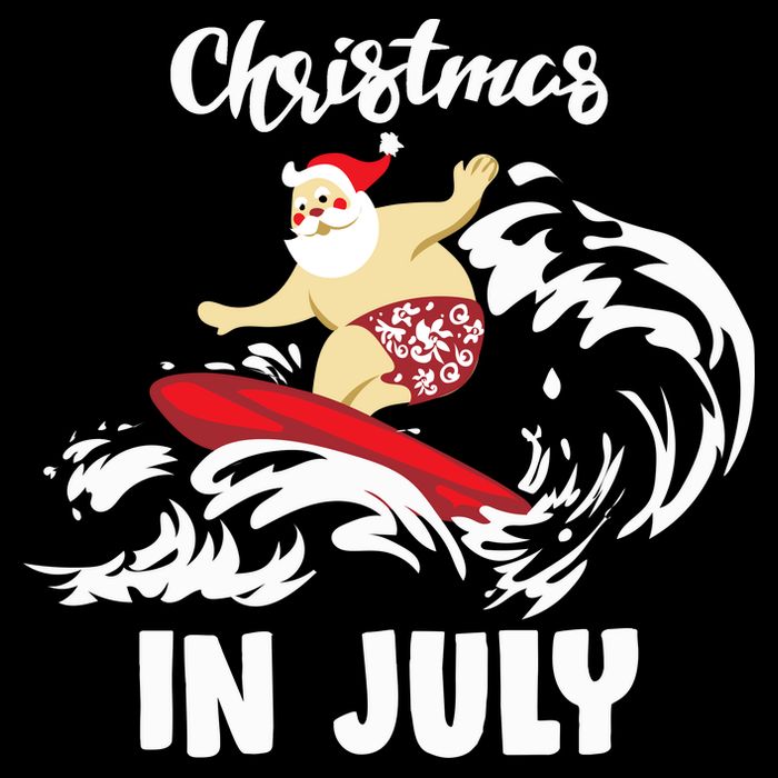 Santa Surfing Christmas In July Zip Tote Bag