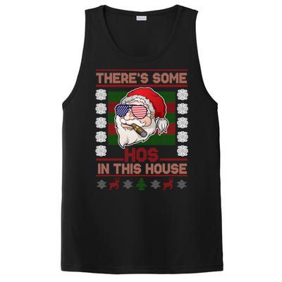 Santa There's Some Hos In This House Flag Ugly Christmas Sweater PosiCharge Competitor Tank